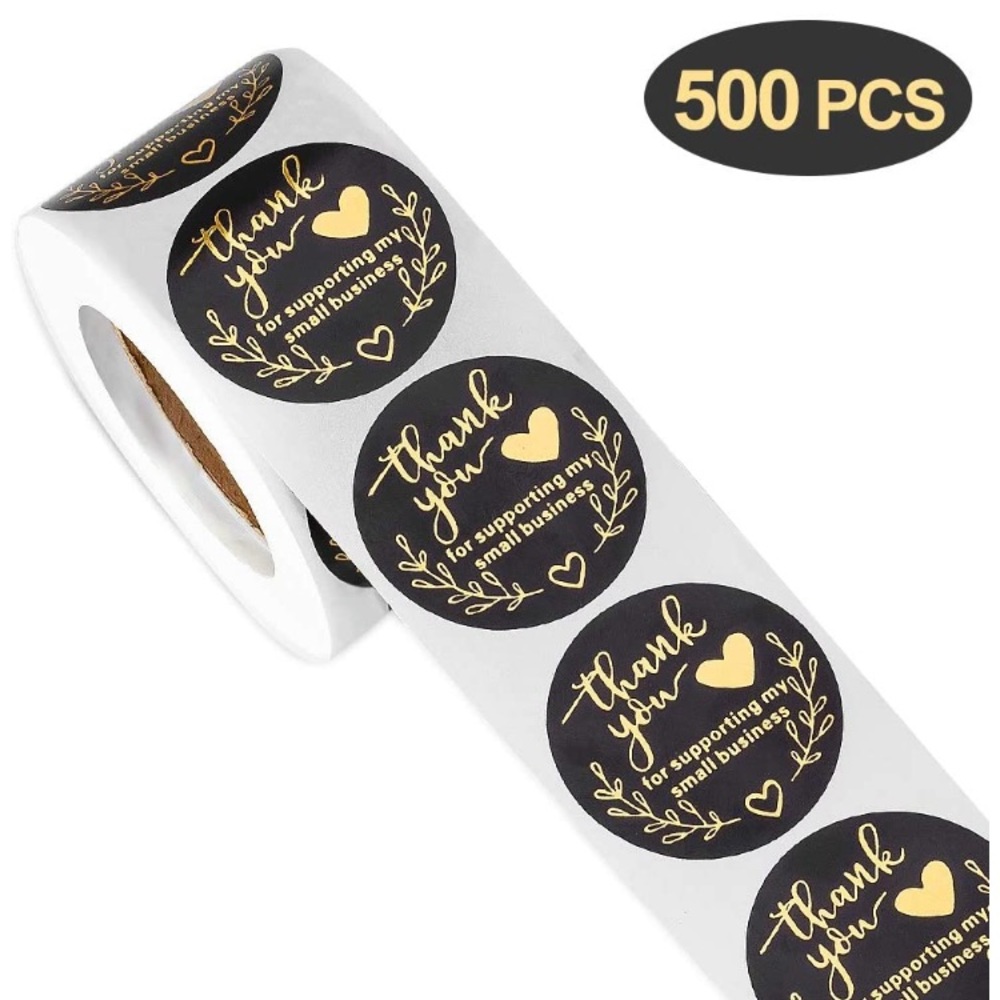 - 500 POSH RESELLER BLACK SMALL BUSINESS STICKER NEW